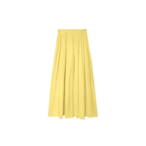 High-waisted a-line skirt for women 2024 new spring and autumn umbrella skirt for small people, long skirt, slim and niche temperament