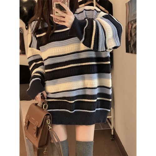 High-end and super good-looking red spliced ​​Christmas sweater for women in autumn and winter, new style unique cold top