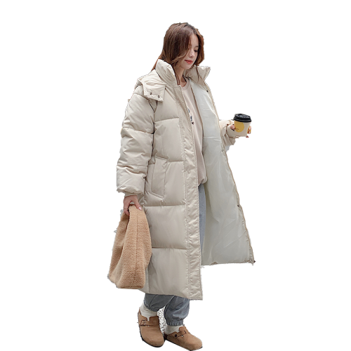 Korean style mid-length thickened small person loose fashionable Hong Kong style student down cotton jacket ins jacket