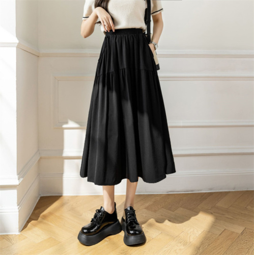 White skirt cake long skirt mid-length high-waisted chiffon a-line slim skirt umbrella skirt