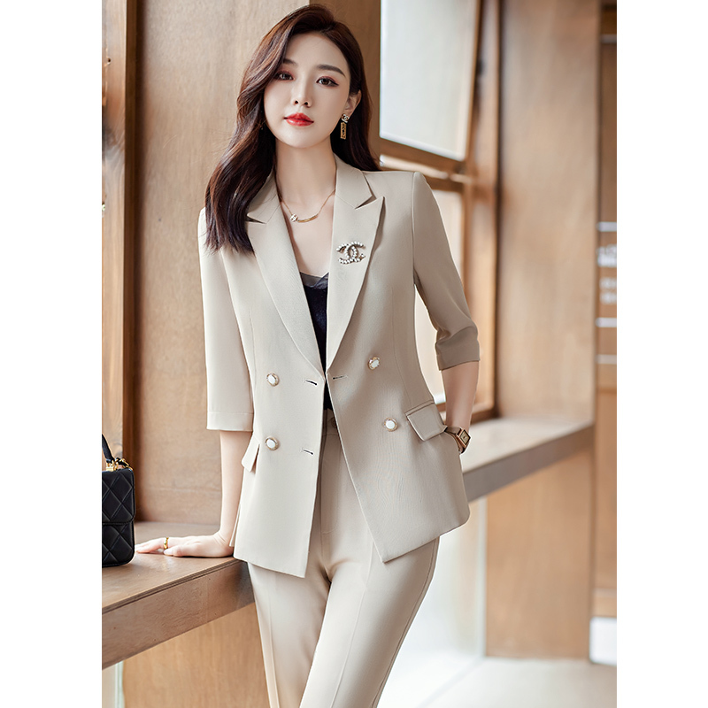 Small suit jacket, feminine goddess style, small suit, fashion suit, two-piece set
