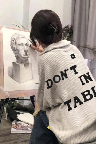 Japanese retro cardigan sweater for women in spring and autumn loose lazy style oversize design niche knitted jacket