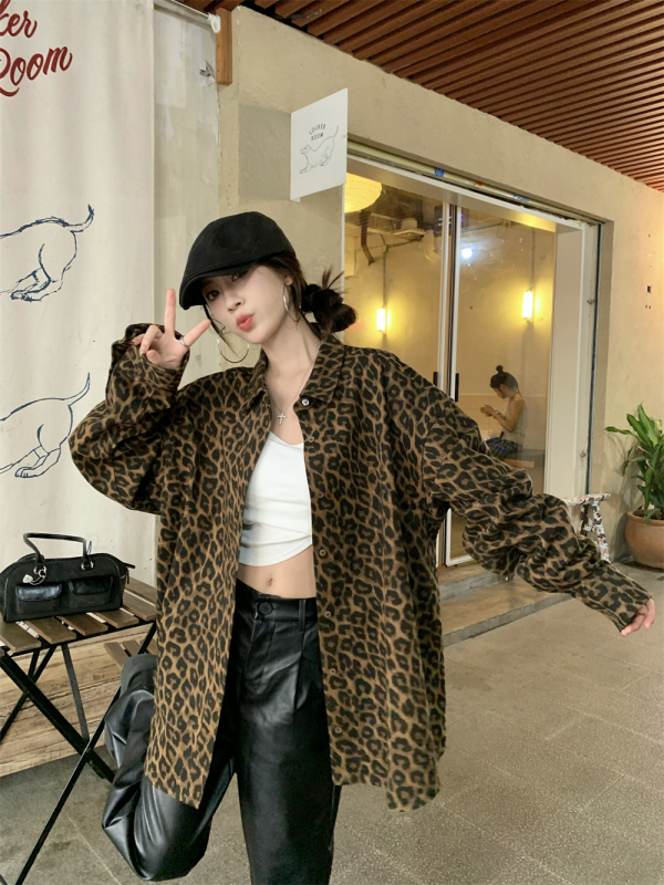 American retro all-match casual loose silhouette jacket design top