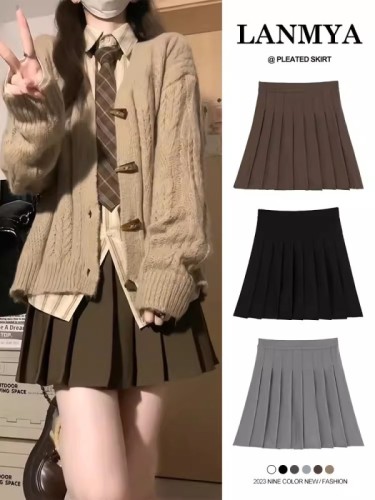 Pleated skirt extension + safety pants + zipper + J K uniform skirt skirt short skirt autumn and winter