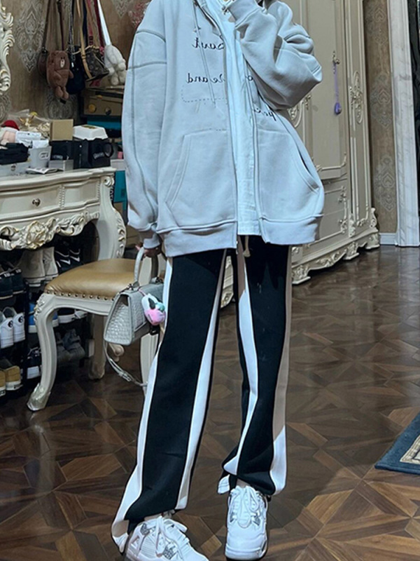 Pear-shaped body casual suit pants for women with drapey plus size fat girls mm hip-covering slim straight pants