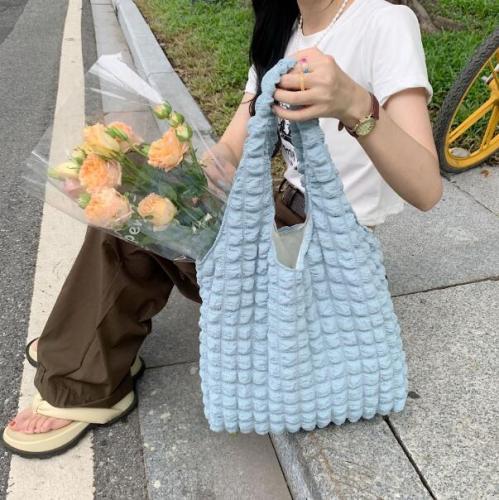 2522 Western Style Cloud Bubble Flower Shoulder Bag Vest Bag Female Student Simple Handbag Female Bubble Vest Bag