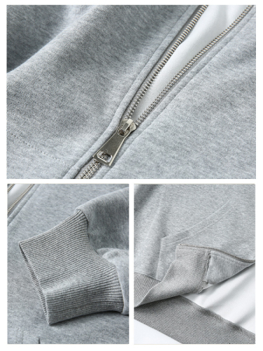 Cotton Brushed Hooded Sweatshirt for Spring and Autumn, Original Version with Inner Drawstring and Outer Jacket, New Model