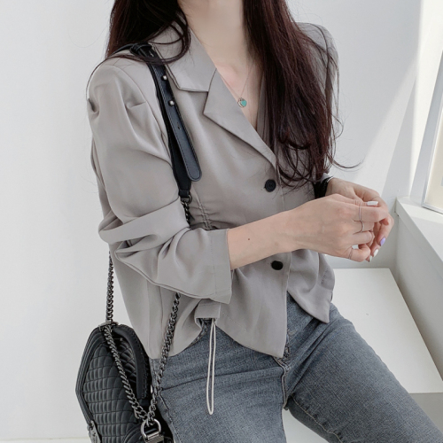 chic casual versatile drawstring blazer