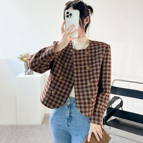 Xiaoxiang style short jacket for women 2024 spring and autumn small lady temperament design jacket top short style