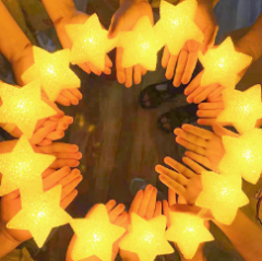 Holding star lanterns in hand for stage performance decoration dance chorus performance Holding wrist star lanterns for decoration performance stars