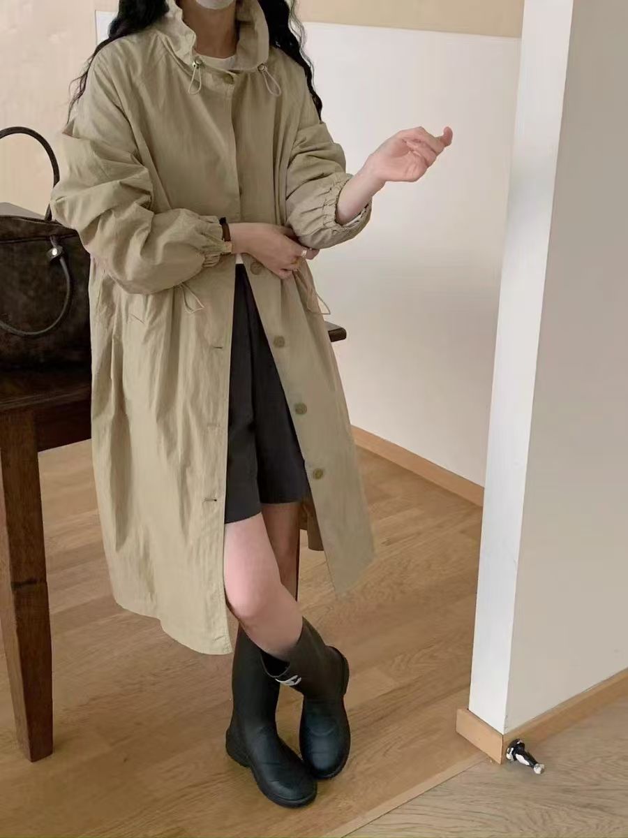 Women's Long-Sleeve Oversized Windbreaker Jacket