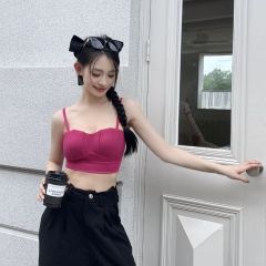 四季款美背內衣女無鋼圈小吊帶內搭抹胸防走光背心文胸