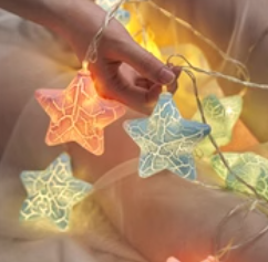 2024 cross-border new LED mushroom light string girls room decoration Christmas holiday lights rattan light string confession