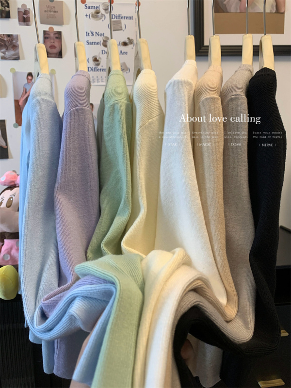 Actual shot~Korean buttoned knitted cardigan for women in autumn, versatile long-sleeved sweater jacket