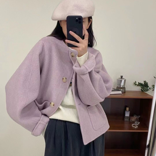 Xiaoxiangfeng Woolen Short Jacket Women's Autumn and Winter New Korean Style Casual Fashion Temperament High-end Loose Top