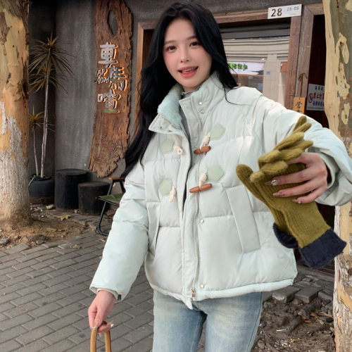 Real shot of Miss Chipmunk Milky Croissant Long Croissant Bread Jacket Down Jacket Women's Small Jacket