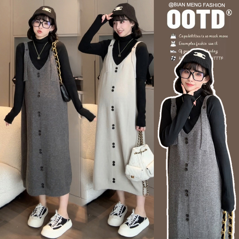 Internet celebrity western style suit 2024 autumn fragrance style lace shirt loose and simple knitted suspender long skirt