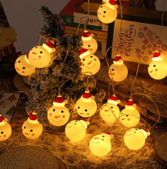 New small train light string led lights Christmas hat snowman decorative lights Grinch Christmas light string