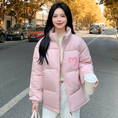 Couple Down Jacket Women Candy Color Winter Down Bread Cotton Jacket Trendy Large Size Fat People Cotton Jacket