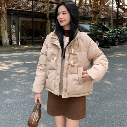 Real shot of Miss Chipmunk Milky Croissant Long Croissant Bread Jacket Down Jacket Women's Small Jacket