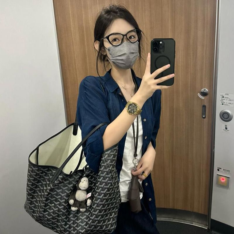 法式藍色防曬襯衫女春秋薄款開衫外套上衣配吊帶外搭披肩罩衫