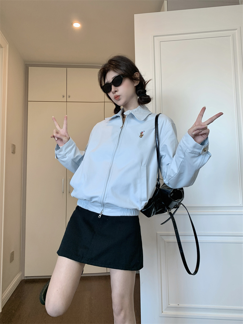 Photographed American casual loose versatile embroidered jacket coat top