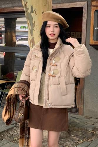 Real shot of Miss Chipmunk Milky Croissant Long Croissant Bread Jacket Down Jacket Women's Small Jacket