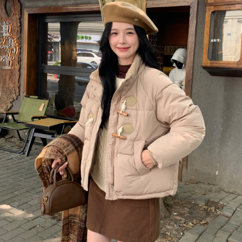 Real shot of Miss Chipmunk Milky Croissant Long Croissant Bread Jacket Down Jacket Women's Small Jacket