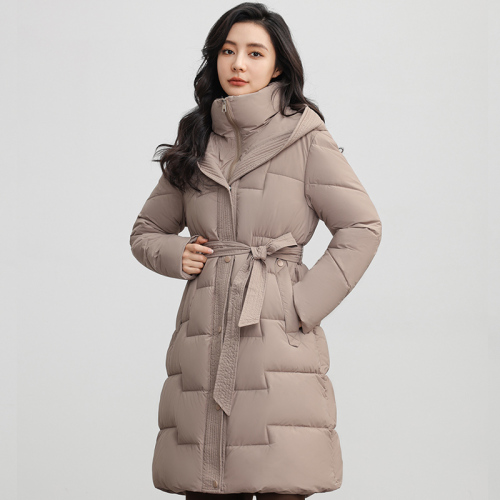 Actual shot of 2024 Korean Dongdaemun autumn and winter new large fur collar mid-length slim slim down jacket for women