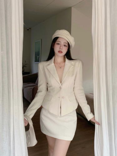 Real shot~Chenille skirt casual pure lust suit hot girl women's suit