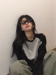 American Retro Cute Print Long-Sleeve T-Shirt for Women Trendy Loose Unique Fashion Contrast Color Shoulder-Strap Top