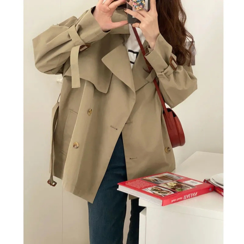 Windbreaker Women's Short 2024 Spring and Autumn New Early Autumn Tops Students' Loose and Versatile British Style Small Jackets