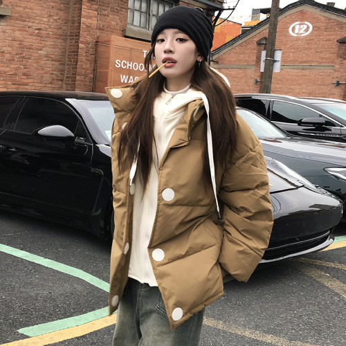 Control 128+ Couple Style Hooded Cotton Jacket Fake Two Piece Winter Down Jacket Jacket Thickened Warm Women’s Cotton Jacket