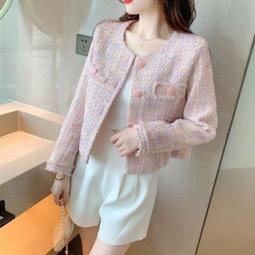 Xiaoxiangfeng women's tweed short coat spring and autumn 2024 new style high-end temperament little man's top autumn and winter