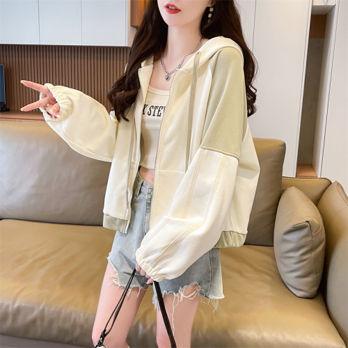 Real shot of imitation cotton Chinese cotton zipper jacket 2024 autumn new top cardigan jacket for women