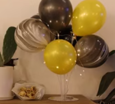 Table floating balloon display transparent bracket birthday party decoration arrangement heightening column floor floating road leading wedding supplies