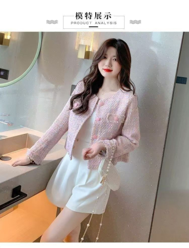 Xiaoxiangfeng women's tweed short coat spring and autumn 2024 new style high-end temperament little man's top autumn and winter