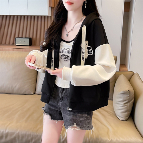 Real shot of imitation cotton Chinese cotton zipper jacket 2024 autumn new top cardigan jacket for women