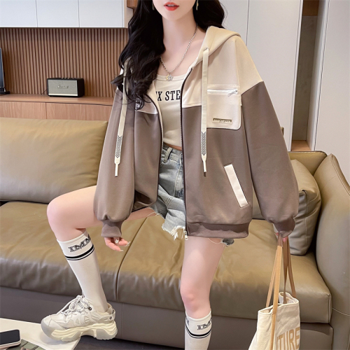 Real shot of imitation cotton Chinese cotton zipper jacket 2024 autumn new top cardigan jacket for women