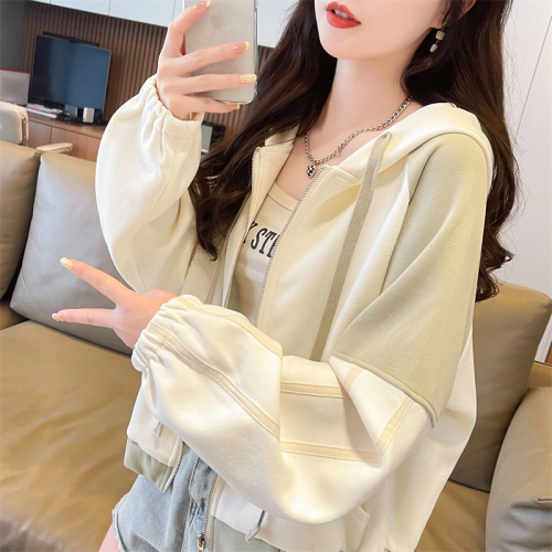 Real shot of imitation cotton Chinese cotton zipper jacket 2024 autumn new top cardigan jacket for women