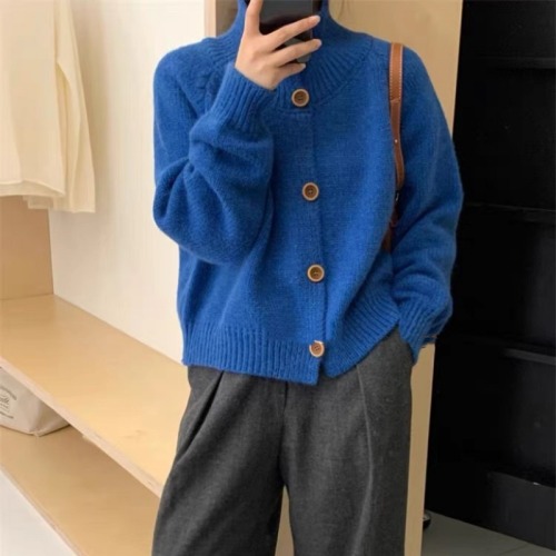 South Korea's Dongdaemun Fashionable and Versatile Korean Knitted Cardigan Sweater Jacket Autumn New Slim Knitted Sweater Top