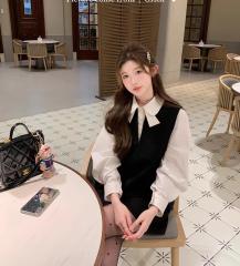 Late Umbrella Rum Chocolate Leather Bow Blouse Dress Snow Top Mousse White Women's