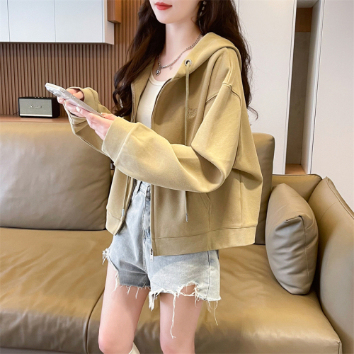 Real shot of imitation cotton Chinese cotton zipper jacket 2024 autumn new top cardigan jacket for women