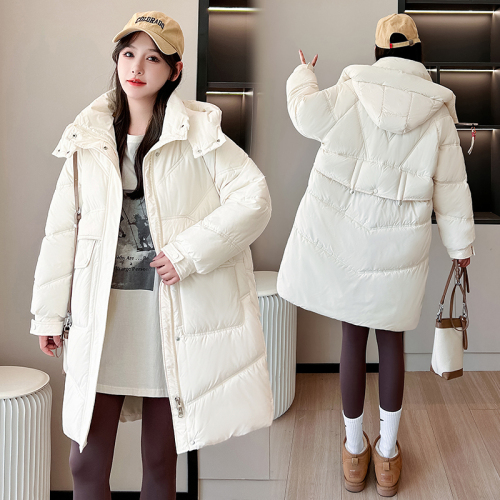 2024 new winter large size Korean style thickened ins mid-length loose down jacket for women