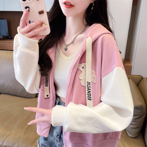 Real shot of imitation cotton Chinese cotton zipper jacket 2024 autumn new top cardigan jacket for women