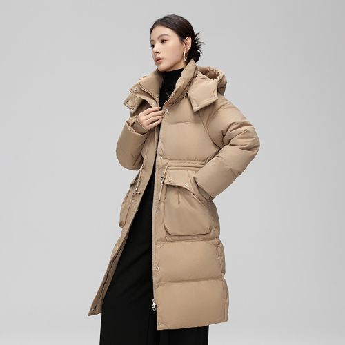 Real shot of down jacket for women 2024 winter new oversize long Korean style loose over-the-knee thickened bread jacket