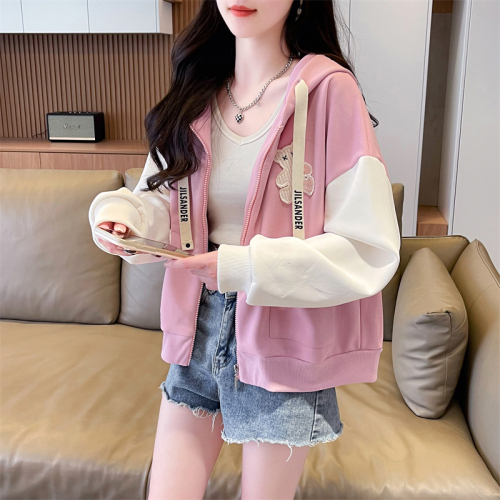 Real shot of imitation cotton Chinese cotton zipper jacket 2024 autumn new top cardigan jacket for women