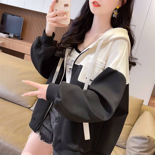 Real shot of imitation cotton Chinese cotton zipper jacket 2024 autumn new top cardigan jacket for women