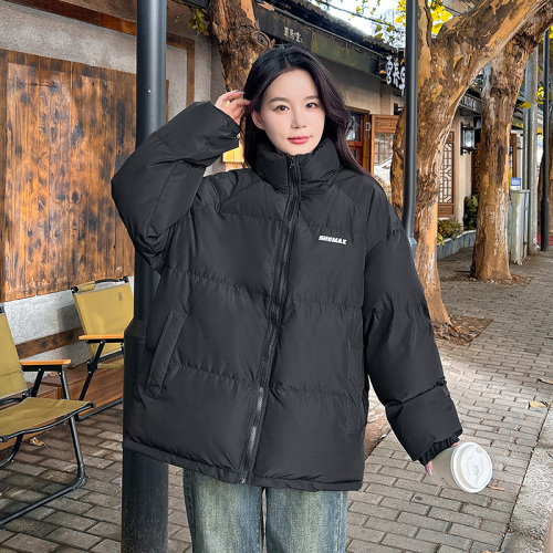 Real shot of women's cotton coat, Korean style short bread coat, small person, large size, Hong Kong style loose down jacket, student fat MM