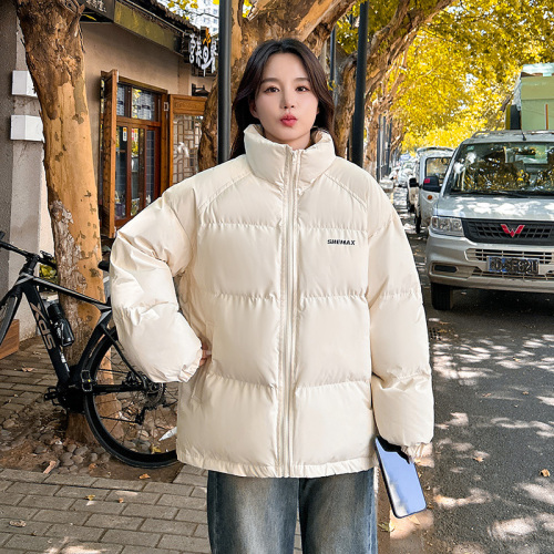 Real shot of women's cotton coat, Korean style short bread coat, small person, large size, Hong Kong style loose down jacket, student fat MM